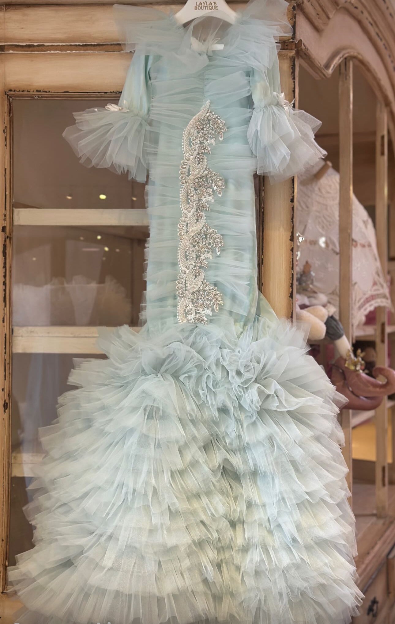 Mint Tulle Gown